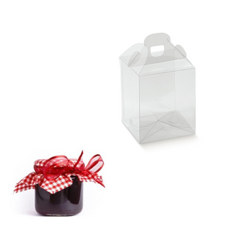 Confezione trasparente porta muffin e vasetto di confettura